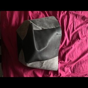 Leather and faux suede Bass Handbag